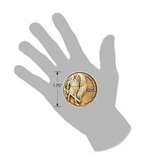 Load image into Gallery viewer, Archangel Saint Michael Coin, Bulk Pack of 10 Antique Gold Plated Challenge Protection Coins, The Lord is with You Mighty Warrior, Judges 6:12 and No Harm Will Overtake You, Psalm 91 Gift
