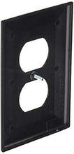 Load image into Gallery viewer, Leviton PJ8-E 1-Gang, 1-Duplex, Midway Nylon Wallplate, Midway Size, Black, 1 Pack
