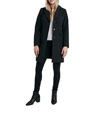 Load image into Gallery viewer, LAUNDRY BY SHELLI SEGAL Women's Faux Wool Coat with Notch Collar, Carbon, Medium
