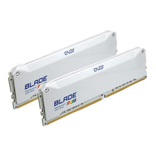 Load image into Gallery viewer, OLOy DDR4 RAM 16GB (2x8GB) Blade Aura Sync RGB 3200 MHz CL16 1.35V 288-Pin Desktop Gaming UDIMM (MD4U0832162BRWDE)
