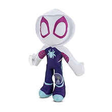 Load image into Gallery viewer, Spidey and His Amazing Friends Web Clinger Ghost-Spider Plush - 9” Poseable Plush with Suction Cups - Sticks to Walls, Windows &amp; More
