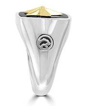 Load image into Gallery viewer, Effy 925 Sterling Silver &amp; 18K Yellow Gold Onyx Star Ring, 5 TCW IRS0N674XX
