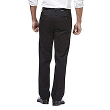 Load image into Gallery viewer, Haggar mens Premium No Iron Khaki Straight Fit Flex Waistband Flat Front Pant, Black, 32x36
