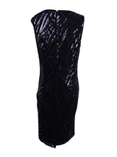 Load image into Gallery viewer, Kasper Women's Sequin Mesh Sheath Dress, Black, 14
