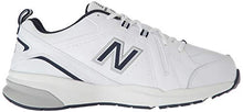 Load image into Gallery viewer, New Balance Men's 608 V5 Casual Comfort Cross Trainer, White/Navy, 10.5 M US
