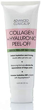 Load image into Gallery viewer, Advanced Clinicals Collagen + Hyaluronic Acid Anti-Aging Peel-Off Face Mask Hydrating, Tightening, Firming Vegan Peel Off Face Masks Smooth Wrinkles &amp; Pores, Even Skin Tone (3.4oz)
