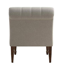 Load image into Gallery viewer, Armless Curved Accent Chair Oatmeal
