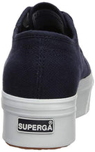 Load image into Gallery viewer, Superga Women's 2790 Platform Sneaker, Navy, 39.5 Medium EU (8.5 US)
