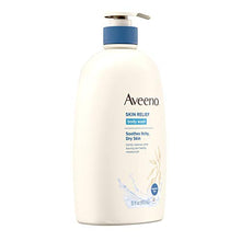 Load image into Gallery viewer, Aveeno Skin Relief Fragrance-Free Body Wash with Oat to Soothe Dry Itchy Skin, Gentle, Soap-Free &amp; Dye-Free for Sensitive Skin, 33 fl. oz
