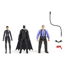 Load image into Gallery viewer, DC Comics, Batman 3-Pack with Exclusive 4” Batman, Selina Kyle, The Penguin Action Figures, 3 Accessories, Batman Movie Kids Toys (Amazon Exclusive)

