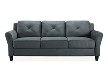 Load image into Gallery viewer, Lifestyle Solutions Collection Grayson Micro-fabric Sofa, Dark Gray
