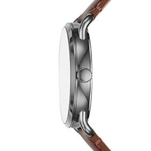 Load image into Gallery viewer, Fossil Men's Copeland Quartz Stainless Steel and Leather Three-Hand Watch, Color: Smoke, Brown (Model: FS5664)
