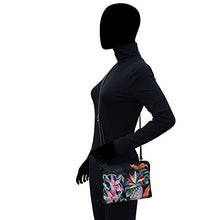 Load image into Gallery viewer, Anuschka Women’s Genuine Leather Three-In-One Clutch - Hand Painted Exterior - Island Escape Black
