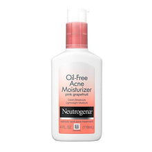 Load image into Gallery viewer, Neutrogena Oil Free Acne Facial Moisturizer with.5% Salicylic Acid Acne Treatment, Pink Grapefruit Acne Fighting Face Lotion for Breakouts, Non-Greasy &amp; Non-Comedogenic, 4 fl. oz
