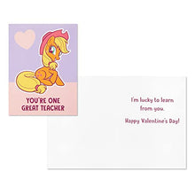 Load image into Gallery viewer, Hallmark Valentines Day Cards for Kids and Mailbox for Classroom Exchange, My Little Pony (1 Box, 32 Valentine Cards, 35 Stickers, 1 Teacher Card)

