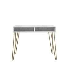 Load image into Gallery viewer, Novogratz Computer Desk with Storage, White Marble
