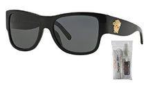 Load image into Gallery viewer, Versace VE4275 GB1/87 58M Black/Grey Square Sunglasses For Men For Women+FREE Complimentary Eyewear Care Kit
