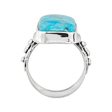 Load image into Gallery viewer, Silpada 'Big Spring' Compressed Mojave Turquoise Statement Ring in Sterling Silver, Size 8
