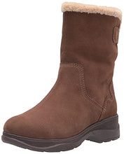 Load image into Gallery viewer, Clarks Women's Aveleigh Pull Warmlined Waterproof Fashion Boot, Dark Khaki Waxy Suede, 9
