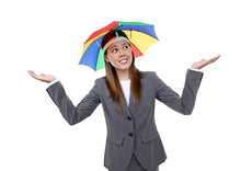 Load image into Gallery viewer, Bedwina Umbrella Hat (Pack of 4) - 20 Inch, Hands Free, Funny Rainbow Colorful Beach Party Hats, Adjustable Size Fits All Ages, Kids, Men &amp; Women

