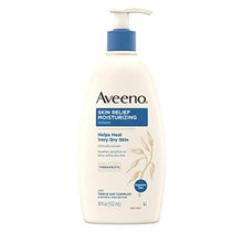 Load image into Gallery viewer, Aveeno Skin Relief Fragrance-Free Moisturizing Lotion for Sensitive Skin, with Natural Shea Butter &amp; Triple Oat Complex, Unscented Therapeutic Body Lotion for Itchy, Extra-Dry Skin, 18 fl. oz
