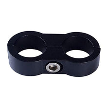 Load image into Gallery viewer, -6AN Hose Separator Clamp - Fuel line Mounting Clamps,Aluminum Hose Fitting Adapter, Great for 3/8 Fuel Hose, Oil Line, Brake Line, Water Pipe and Gas Line,4Pcs/Pack,Black

