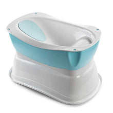 Load image into Gallery viewer, Summer Right Height Bath Tub – Elevated and Spacious Baby Bathtub with Newborn Bath Support – Extended Use Features Include Tubside Seat and Stepstool
