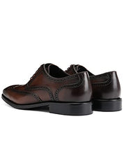 Load image into Gallery viewer, Hallow unbind Men's Handmade Dress Shoes Full Grain Leather Wingtip Brogue Oxford Formal Shoes for Men 11 Dark Brown
