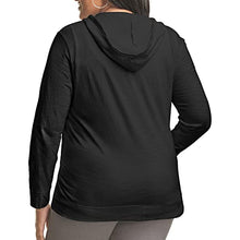 Load image into Gallery viewer, Just My Size Women's Full Zip Jersey Hoodie, Black, 5X
