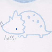 Load image into Gallery viewer, Gerber Baby Girls' 4-Piece Sleep 'N Play, Onesies, Pant and Cap, Blue Dinosaur, 6-9 Months
