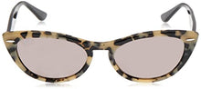 Load image into Gallery viewer, Ray-Ban Women's RB4314N Nina Cat Eye Sunglasses, Beige Havana/Grey Mirror Gold, 54 mm
