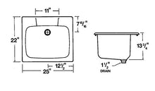 Load image into Gallery viewer, Mustee 10 Utility Sink, 22-Inch x 25-Inch, White
