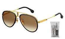 Load image into Gallery viewer, Carrera Glory 02M2/86 58M Black Gold/Black Brown Green Aviator Sunglasses For Men For Women+FREE Complimentary Eyewear Care Kit
