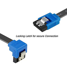 Load image into Gallery viewer, BENFEI SATA Cable III, 3 Pack SATA Cable III 6Gbps 90 Degree Right Angle with Locking Latch 18 Inch for SATA HDD, SSD, CD Driver, CD Writer - Blue
