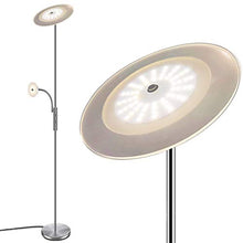 Load image into Gallery viewer, LED Floor Lamp - Modern Standing Lamp, 18W+5W Energy Saving, Dimmable &amp; Adjustable, Metal Material, 3000K Warm White - Sky Torchiere Floor Lamps for Living Room, Bedroom, Office, Reading
