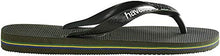 Load image into Gallery viewer, Havaianas Women's Brazil Logo Flip Flop Sandal, Olive Green, 9-10
