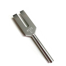 Load image into Gallery viewer, SINYI Angel Tuning Forks Set for Healing - 4096 Hz 4160 Hz 4225 with Wooden Hammers Triker, Velvet storage bag and Cleaning Cloth
