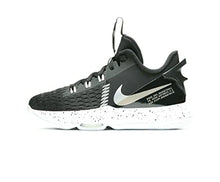 Load image into Gallery viewer, Nike Kids Lebron Witness 5 Basketball Ct4629 Shoes, Black/Metallic Silver/White, 6.5 Big Kid
