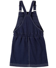 Load image into Gallery viewer, Nautica Girls' Knit Overall Dress, Peacoat 12, 4T
