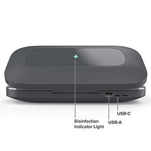 Load image into Gallery viewer, PhoneSoap Pro UV Smartphone Sanitizer &amp; Universal Charger | Patented &amp; Clinically Proven UV Light Disinfector | (Charcoal)
