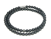 Load image into Gallery viewer, Black Obsidian Necklace Natural Gemstone Jewelry Beaded Necklace for Men/Women Healing Crystal Talisman Handcrafted by Master Shaman made in USA … (15, 01: Obsidian)
