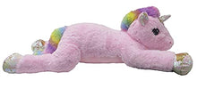 Load image into Gallery viewer, Goffa Jumbo Pink Unicorn Plush, Reversible Sequins, 51?
