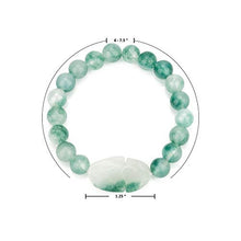 Load image into Gallery viewer, Fengshui Wealth Prosperity Jade Bracelet for Women Men 10mm Bead with Pi Xiu/Pi Yao Attract Wealth and Good Luck Dark Green
