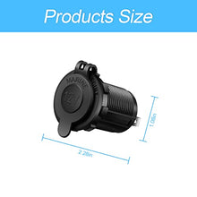 Load image into Gallery viewer, Cigarette Lighter Socket, Waterproof Dustproof 12V Power Outlet Socket Receptacle for Car Marine Motorcycle ATV RV, Car Interior Accessories
