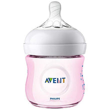 Load image into Gallery viewer, Philips Avent 4oz Natural Baby Bottles 3-Pack - Pink
