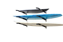 Load image into Gallery viewer, Glacik Universal Wall Mount Rack Storage with Padded Arms for 3 SUP Paddle Boards
