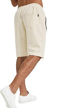 Load image into Gallery viewer, YTD Men's Shorts Casual Classic Fit Drawstring Summer Beach Shorts with Elastic Waist and Pockets S Army Green
