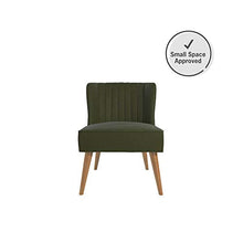 Load image into Gallery viewer, Novogratz Brittany Upholstered Accent, Green Linen Chair
