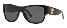Load image into Gallery viewer, Versace VE4275 GB1/87 58M Black/Grey Square Sunglasses For Men For Women+FREE Complimentary Eyewear Care Kit
