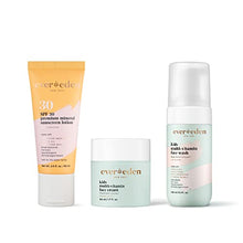 Load image into Gallery viewer, Evereden Premium Baby Sunscreen SPF 30, 2 fl oz., Evereden Kids Face Cream: Melon Juice, 1.7 oz. &amp; Evereden Kids Face Wash: Melon Juice, 3.4 fl oz. | 3 Item Bundle Set | Clean &amp; Natural Skincare
